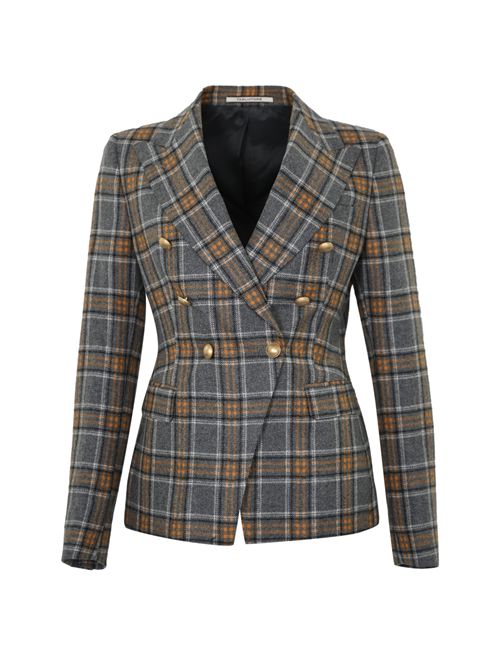 Giacca Alicya tartan in lana Tagliatore | J-ALICYA10B 340326 25I376 EO909352